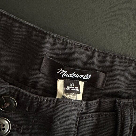 Madewell Wide-Leg Pleated Trousers – Black (Size 2T, Fair Trade Certified) - Picture 8 of 9